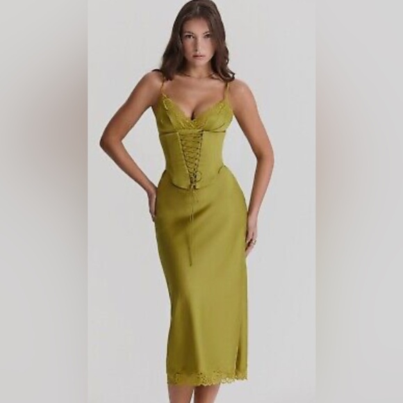House of CB Corset only - Salma - Chartreuse - Large Plus - nwot - Picture 1 of 10
